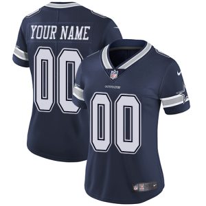 High quality Dallas Cowboys Customized Navy Blue Team Color Stitched Vapor Untouchable Limited Women's NFL Jersey