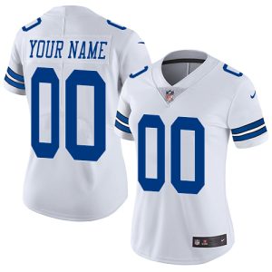 Fantastic Dallas Cowboys Customized White Stitched Vapor Untouchable Limited Women's NFL Jersey