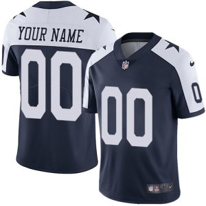 Fantastic Dallas Cowboys Customized Navy Blue Thanksgiving Stitched Vapor Untouchable Limited Throwback Men's NFL Jersey