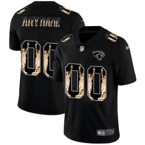 Amazing Jacksonville Jaguars Custom Carbon Black Vapor Statue Of Liberty Limited NFL Jersey