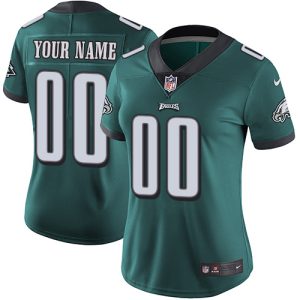 High quality Philadelphia Eagles Customized Midnight Green Team Color Stitched Vapor Untouchable Limited Women's NFL Jersey