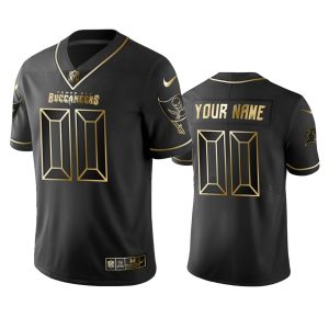 Superb Buccaneers Custom Men's Stitched NFL Vapor Untouchable Limited Black Golden Jersey