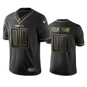 Outstanding Chargers Custom Men's Stitched NFL Vapor Untouchable Limited Black Golden Jersey