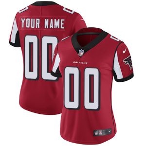 High quality Atlanta Falcons Customized Red Team Color Stitched Vapor Untouchable Limited Women's NFL Jersey