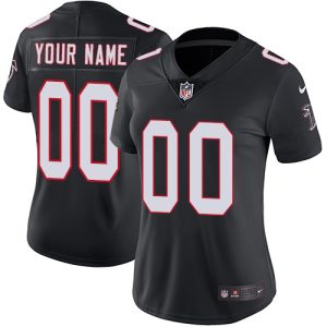 Premium Atlanta Falcons Customized Black Alternate Stitched Vapor Untouchable Limited Women's NFL Jersey
