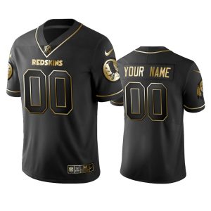 High quality Washington Commanders Custom Men's Stitched NFL Vapor Untouchable Limited Black Golden Jersey
