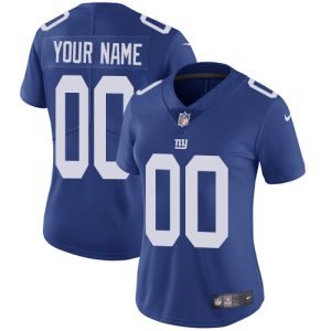 Stunning New York Giants Customized Royal Blue Team Color Stitched Vapor Untouchable Limited Women's NFL Jersey