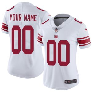 Exceptional New York Giants Customized White Stitched Vapor Untouchable Limited Women's NFL Jersey