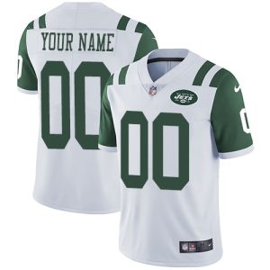 Delightful New York Jets Customized White Stitched Vapor Untouchable Limited Men's NFL Jersey