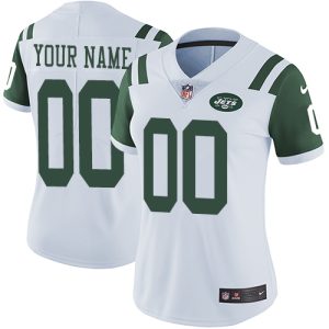 Superb New York Jets Customized White Stitched Vapor Untouchable Limited Women's NFL Jersey