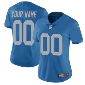 Exceptional Detroit Lions Customized Blue Alternate Stitched Vapor Untouchable Limited Women's NFL Jersey