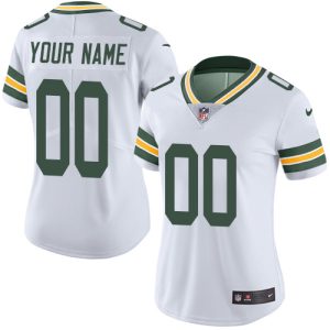 Exceptional Green Bay Packers Customized White Stitched Vapor Untouchable Limited Women's NFL Jersey
