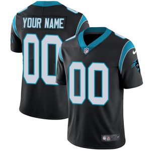 Fantastic Carolina Panthers Customized Black Team Color Stitched Vapor Untouchable Limited Men's NFL Jersey