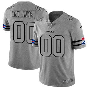 Fantastic Buffalo Bills Custom Men's  Gray Gridiron II Vapor Untouchable Limited NFL Jersey