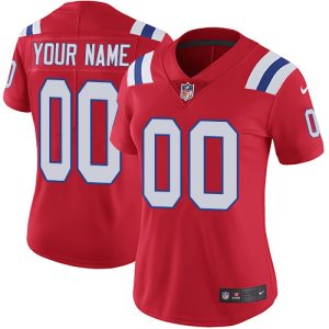 Delightful New England Patriots Customized Red Alternate Stitched Vapor Untouchable Limited Women's NFL Jersey