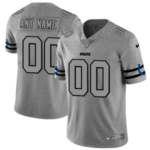 Delightful Indianapolis Colts Custom Men's  Gray Gridiron II Vapor Untouchable Limited NFL Jersey