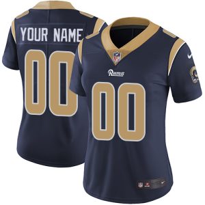 Delightful Los Angeles Rams Customized Navy Blue Team Color Stitched Vapor Untouchable Limited Women's NFL Jersey