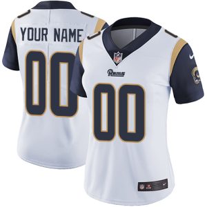 Exceptional Los Angeles Rams Customized White Stitched Vapor Untouchable Limited Women's NFL Jersey