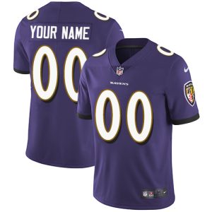 Superb Baltimore Ravens Customized Purple Team Color Stitched Vapor Untouchable Limited Men's NFL Jersey
