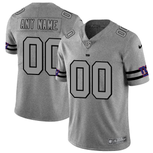 Fantastic New York Giants Custom Men's  Gray Gridiron II Vapor Untouchable Limited NFL Jersey