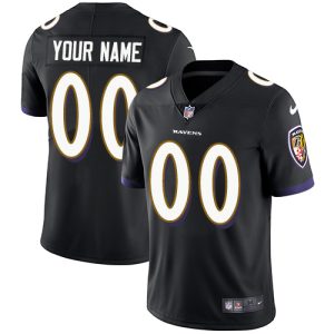 Top notch Baltimore Ravens Customized Black Alternate Stitched Vapor Untouchable Limited Youth NFL Jersey