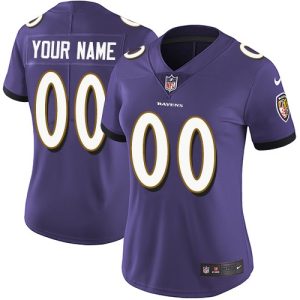 Exceptional Baltimore Ravens Customized Purple Team Color Stitched Vapor Untouchable Limited Women's NFL Jersey