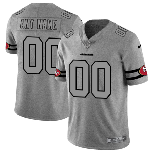 Premium San Francisco 49ers Custom Men's  Gray Gridiron II Vapor Untouchable Limited NFL Jersey