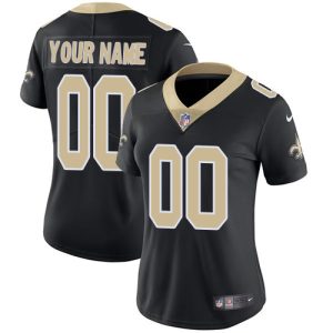 Fantastic New Orleans Saints Customized Black Team Color Stitched Vapor Untouchable Limited Women's NFL Jersey