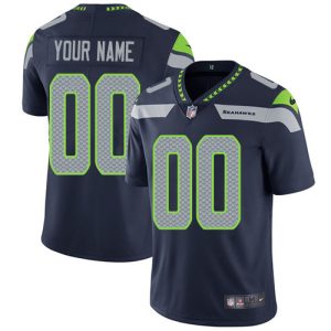 Amazing Seattle Seahawks Customized Steel Blue Team Color Stitched Vapor Untouchable Limited Youth NFL Jersey