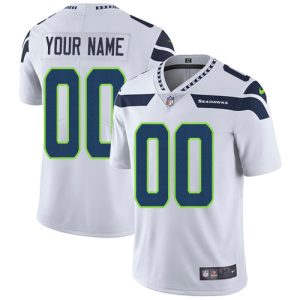 Stunning Seattle Seahawks Customized White Stitched Vapor Untouchable Limited Youth NFL Jersey