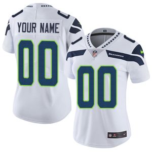 Fantastic Seattle Seahawks Customized White Stitched Vapor Untouchable Limited Women's NFL Jersey