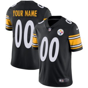 Exceptional Pittsburgh Steelers Customized Black Team Color Stitched Vapor Untouchable Limited Youth NFL Jersey