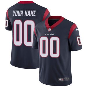 Top notch Houston Texans Customized Navy Blue Team Color Stitched Vapor Untouchable Limited Youth NFL Jersey