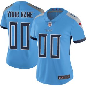 Outstanding Tennessee Titans Customized Light Blue Team Color Stitched Vapor Untouchable Limited Women's NFL Jersey