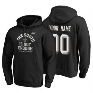 Exceptional New Orleans Saints Custom 2019 NFC South Division Champions Black Cover Two Hoodie