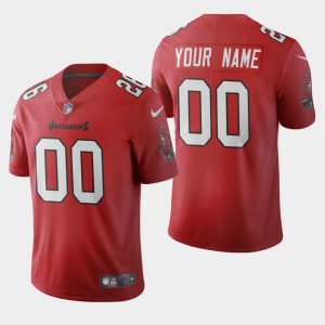 Fantastic Tampa Bay Buccaneers Custom Red Men's  2020 Vapor Limited NFL Jersey