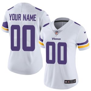 Delightful Minnesota Vikings Customized White Stitched Vapor Untouchable Limited Women's NFL Jersey