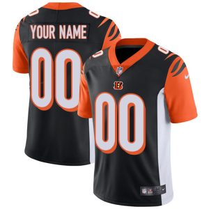 Premium Cincinnati Bengals Customized Black Team Color Stitched Vapor Untouchable Limited Men's NFL Jersey