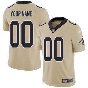 High quality New Orleans Saints Customized Gold Men's Stitched NFL Limited Inverted Legend Jersey