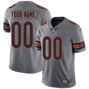 Premium Chicago Bears Customized Silver Men's Stitched NFL Limited Inverted Legend Jersey