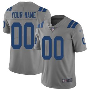 Top notch Indianapolis Colts Customized Gray Men's Stitched NFL Limited Inverted Legend Jersey
