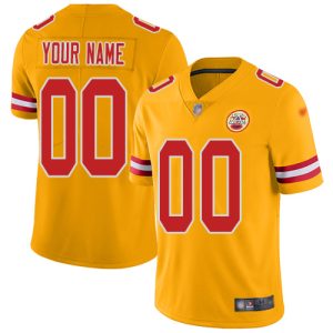 Amazing Kansas City Chiefs Customized Gold Men's Stitched NFL Limited Inverted Legend Jersey
