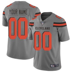 Delightful Cleveland Browns Customized Gray Men's Stitched NFL Limited Inverted Legend Jersey