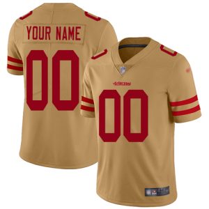 Exceptional San Francisco 49ers Customized Gold Men's Stitched NFL Limited Inverted Legend Jersey