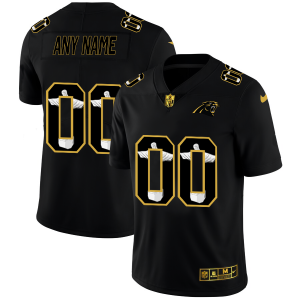 High quality Carolina Panthers Custom Men's  Carbon Black Vapor Cristo Redentor Limited NFL Jersey