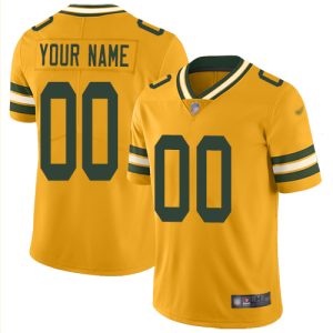 Top notch Green Bay Packers Customized Gold Men's Stitched NFL Limited Inverted Legend Jersey