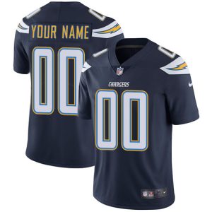 Top notch San Diego Chargers Customized Navy Blue Team Color Stitched Vapor Untouchable Limited Men's NFL Jersey