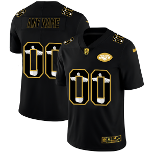 Delightful New York Jets Custom Men's  Carbon Black Vapor Cristo Redentor Limited NFL Jersey