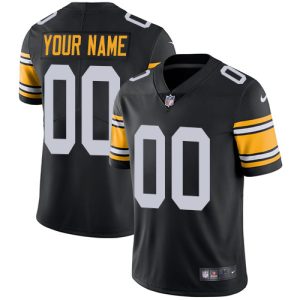 Premium Pittsburgh Steelers Customized Black Alternate Stitched Vapor Untouchable Limited Youth NFL Jersey