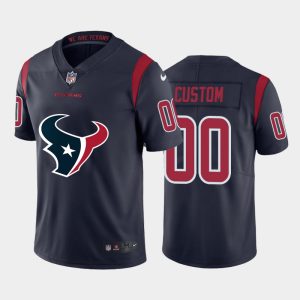 Exceptional Houston Texans Custom Navy Blue Men's  Big Team Logo Vapor Limited NFL Jersey